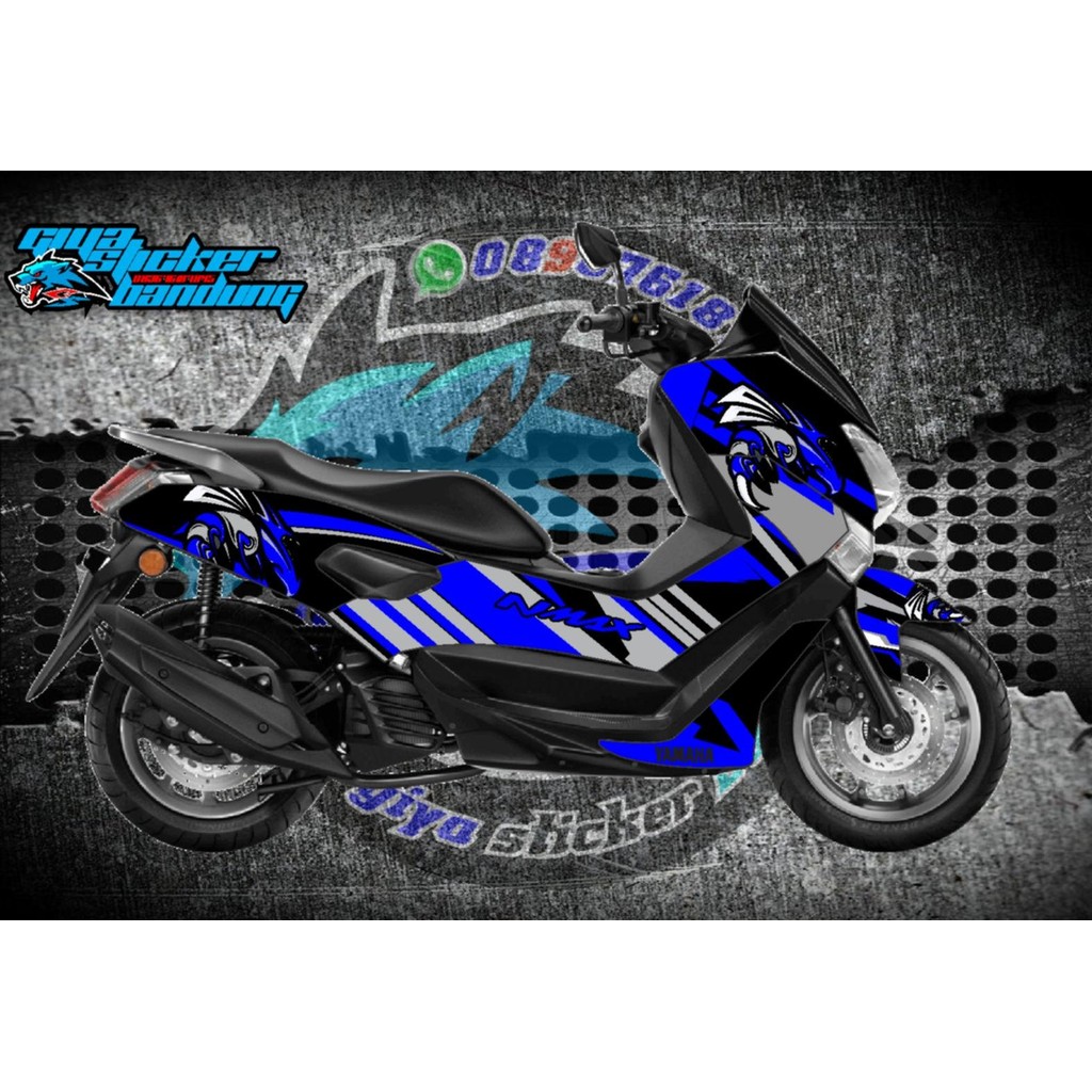 Stiker Sticker decal nmax bee biru