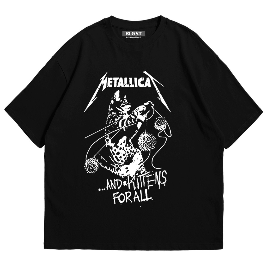 【COD】S-4XL Tshirt  - Metallicat | Kaos Band | BAJU MUSIK METAL ROCK | Rollingstout