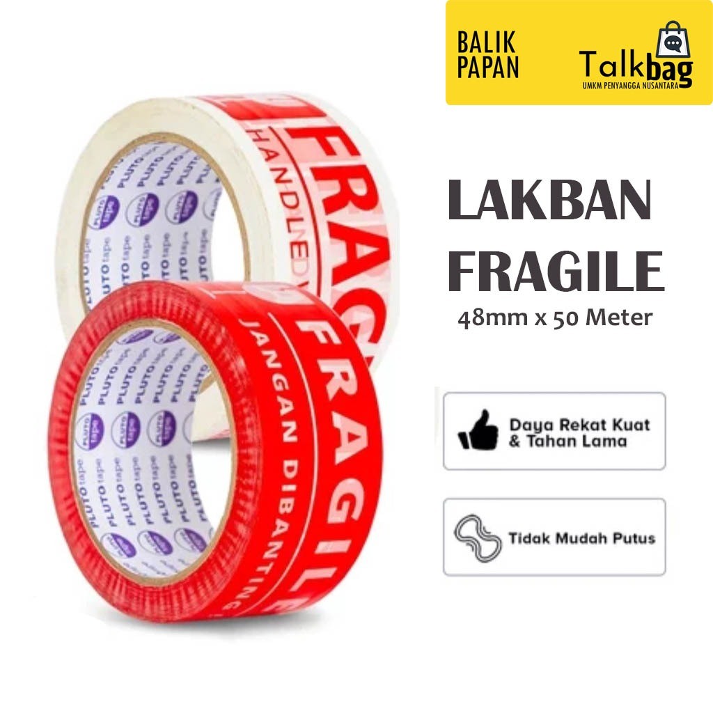 

Lakban Fragile 48mm x 50 Meter - Lakban Fragile 2" X 50 Meter - Lakban Jangan di Banting