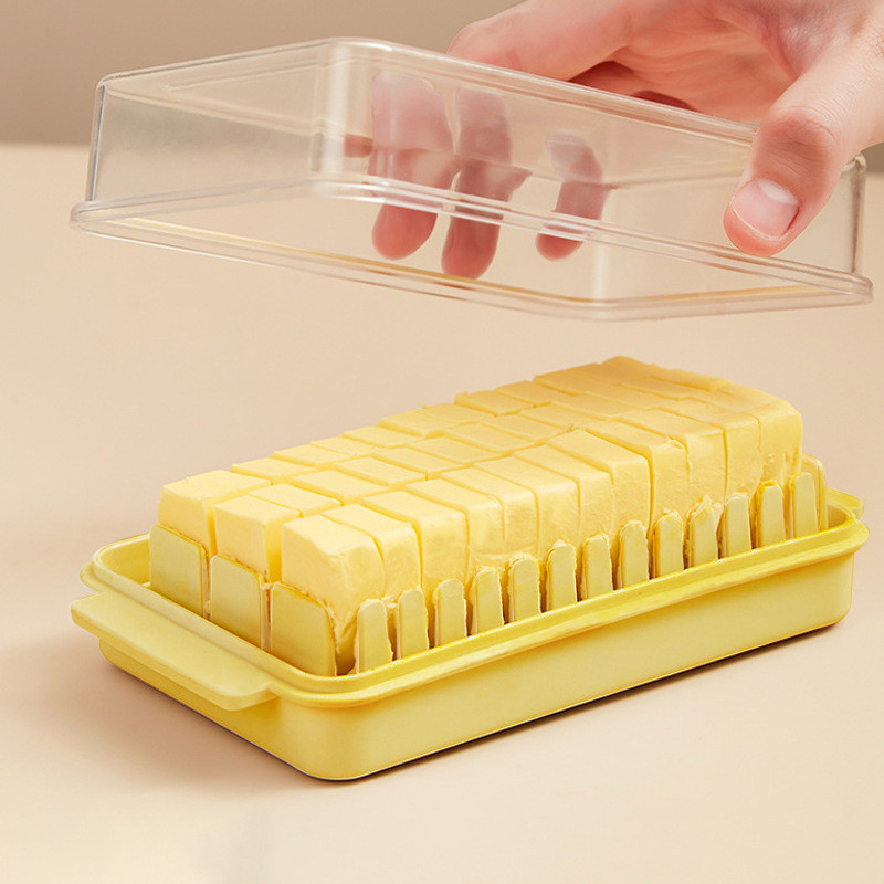 

Small Butter Keeper Butter Slicer Cutter Holder Container for Countertop frigerator,Kitchen Butter Divider Storage Box