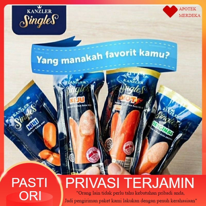 

Sosis Kanzler 65g pcs Bakso Keju original mini hot gochujang