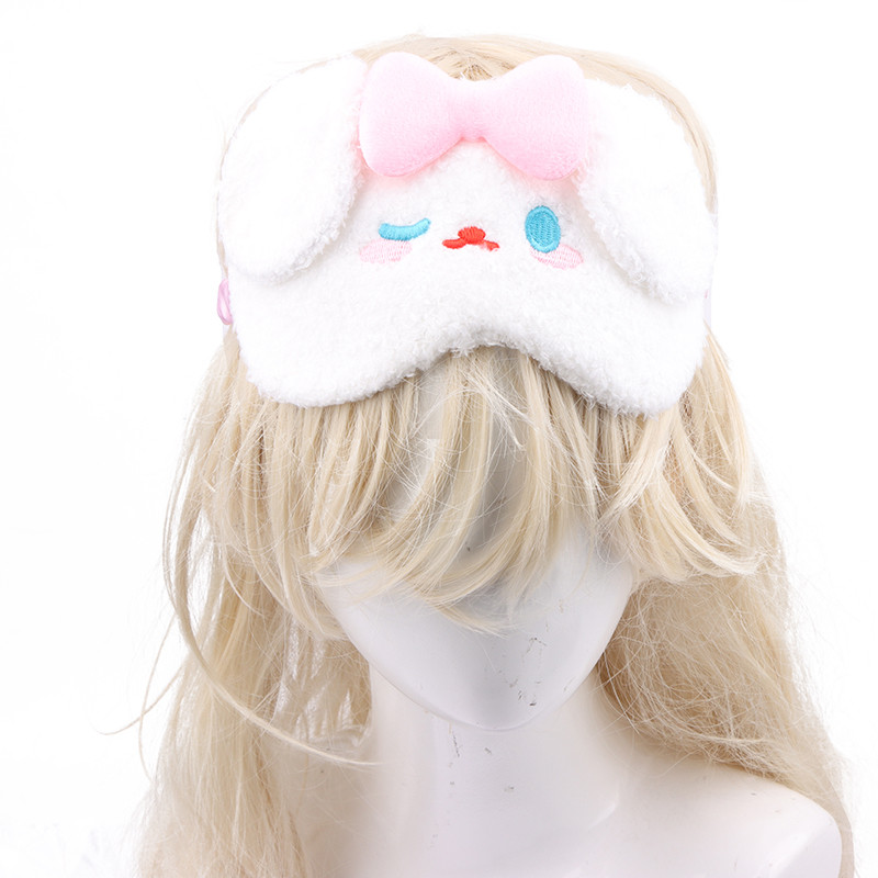 Lun Break Sleep Ladies Eye Protection Kawaii Sanrio Cinnamoroll Plush Eye Mask Anime Cinnamoroll Bla
