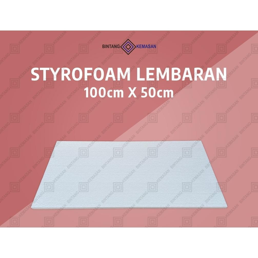 

PROMO Styrofoam 100 x 50 x 2cm/Lembaran Packing/Lembaran Dekorasi /Papan Styrofoam /Sterofoam Lembaran