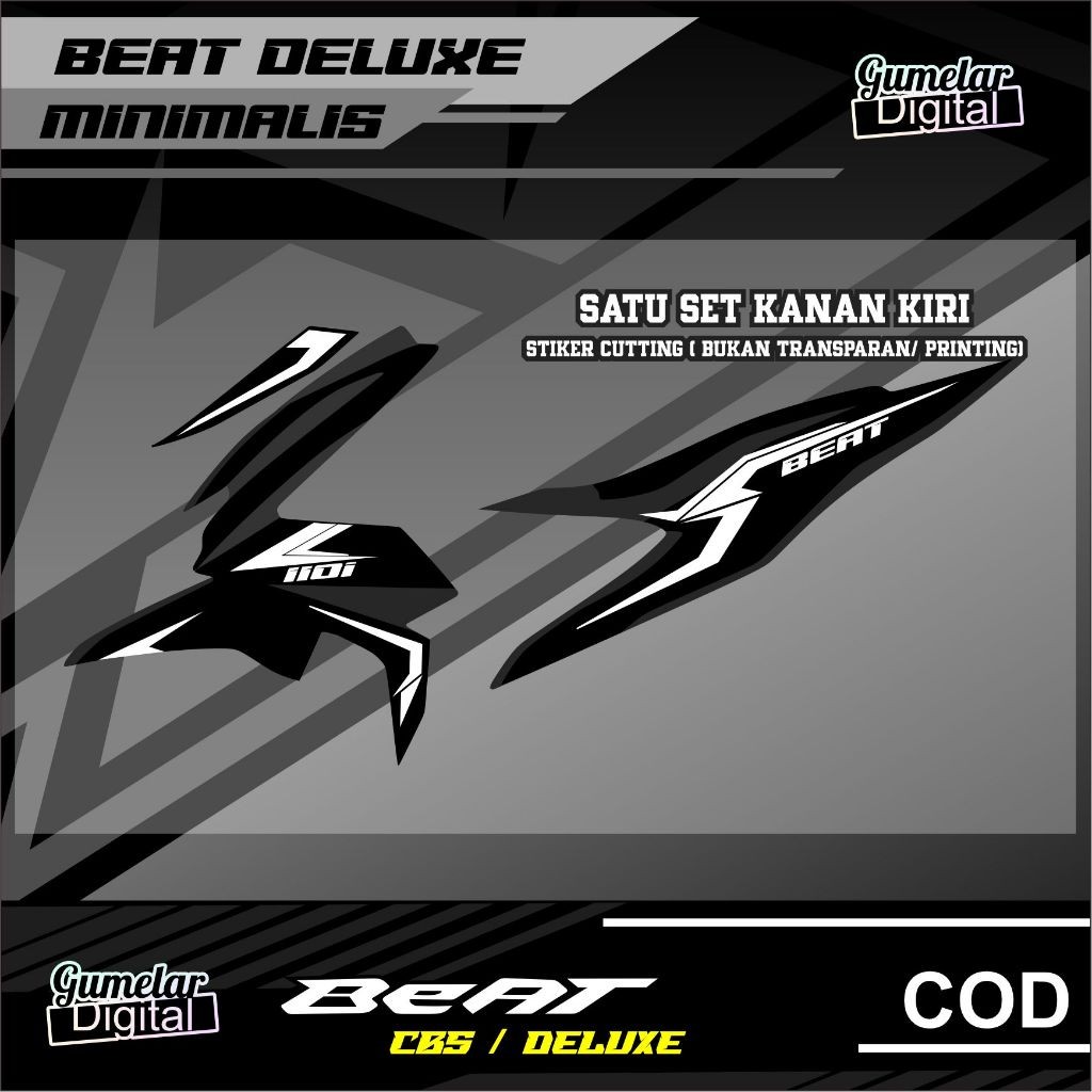 CUTTING STIKER STRIPING HONDA BEAT DELUXE BEAT