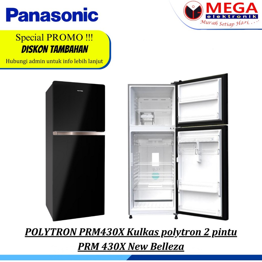 LEMARI ES BELLEZA JUMBO POLYTRON PRM 430 X / PRM-430X / PRM430X KULKAS