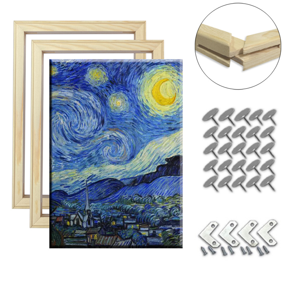 30x40 40x50 Wood Bars Frame for Canvas Paintings Large Size Photo Frame Kit DIY Diamond Painting Fra