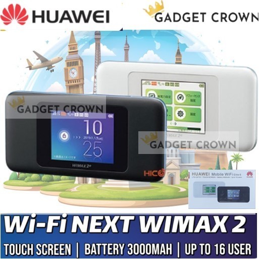 HUAWEI ELITE 6 MIFI 4G Modem Wifi Mobile Portable CAT19 W06 Wimax 2 - Putih