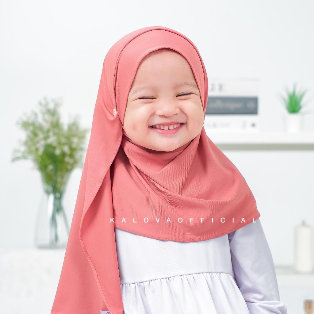 Hijab Pashmina Instan Anak Perempuan Pashmina Kancing Anak Tanisha