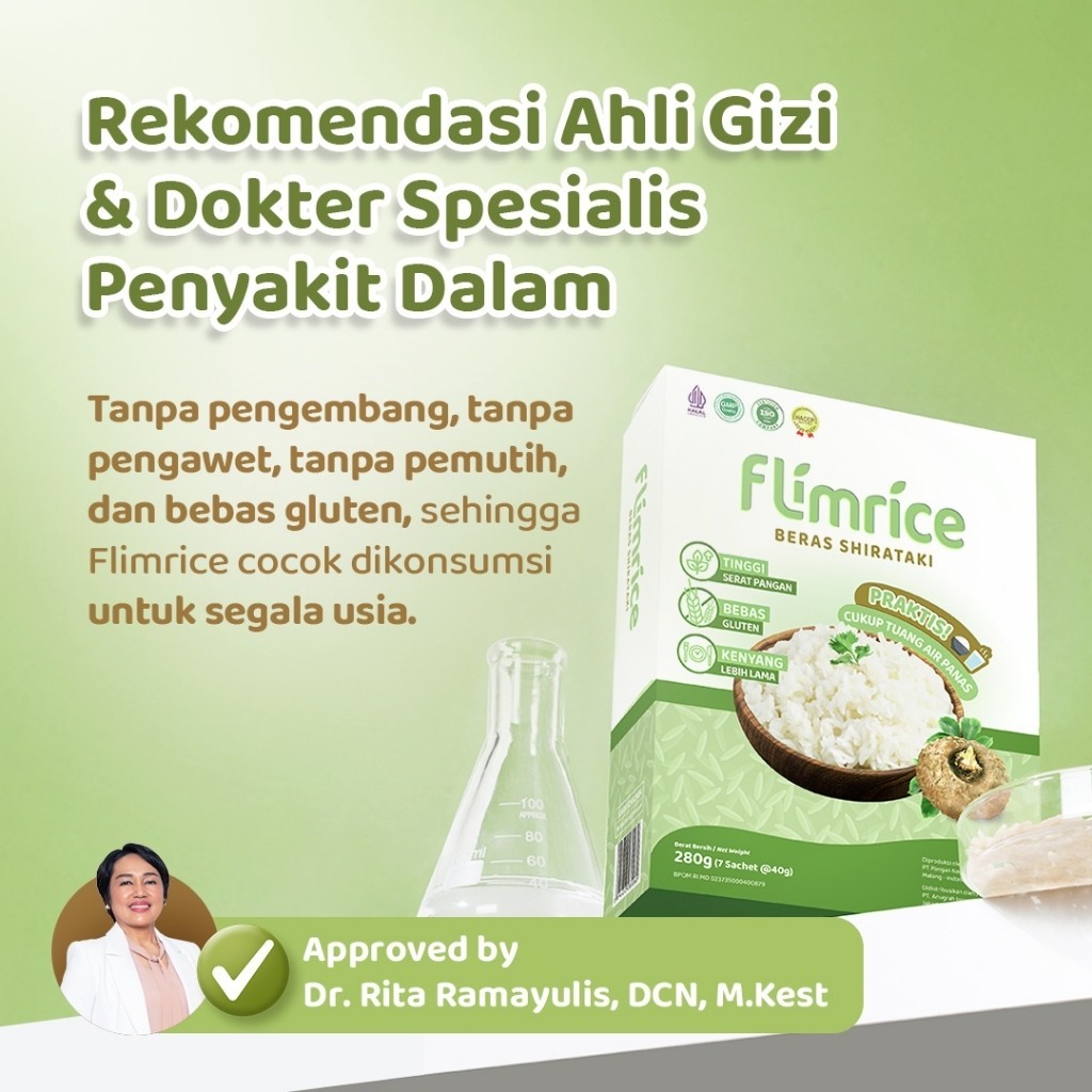 

Flimrice Nasi Shirataki 1 box isi 7 sachet