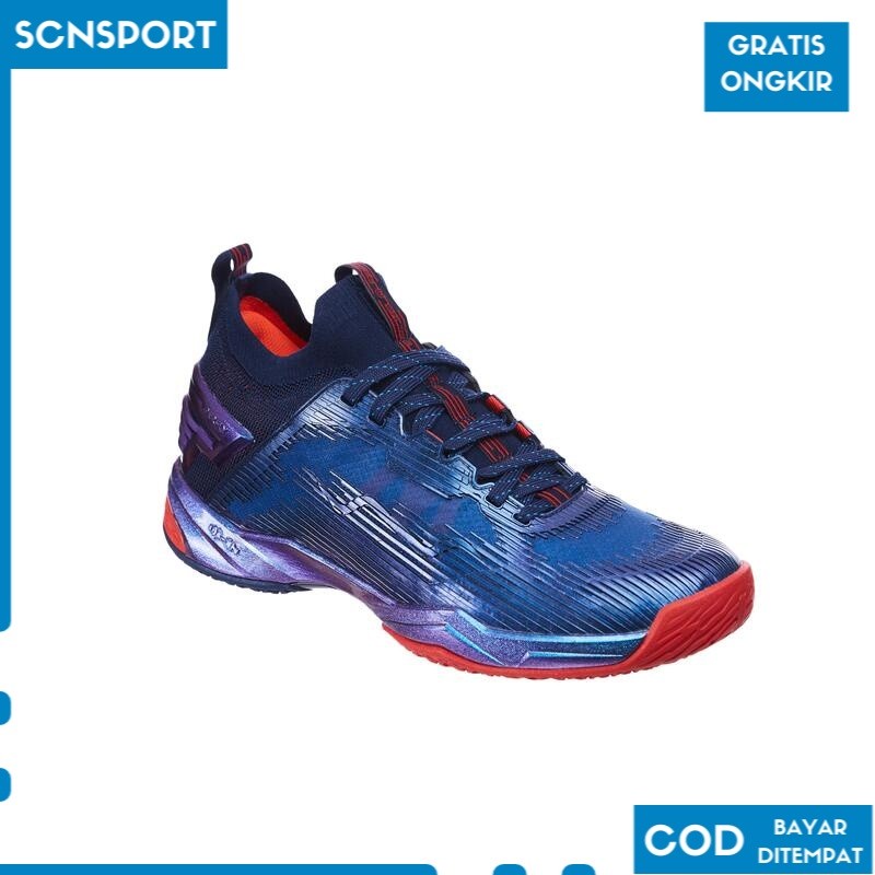Perfly Men Badminton Shoes Bs 990 Navy Pirple  8665394 SP1