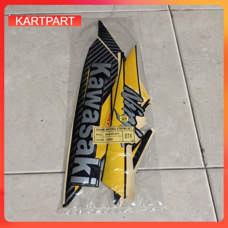 striping stiker les body Kawasaki ninja rr 2014 kuning