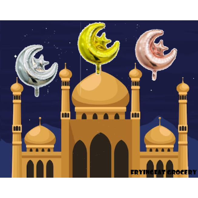 Balon Foil Ramadhan Bulan Bintang
