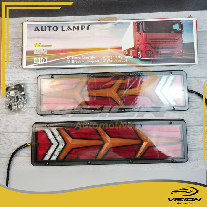 Stoplamp truk Running LED 24V Lampu Rem Belakang truck volt TMC5501 41CM