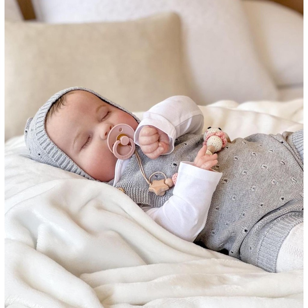 

3D Skin 60 CM Silicone Reborn Sleeping Fat Baby Doll Toy For Girl With Vascular Vein Like Real Art Bebe Child Birthday Gift