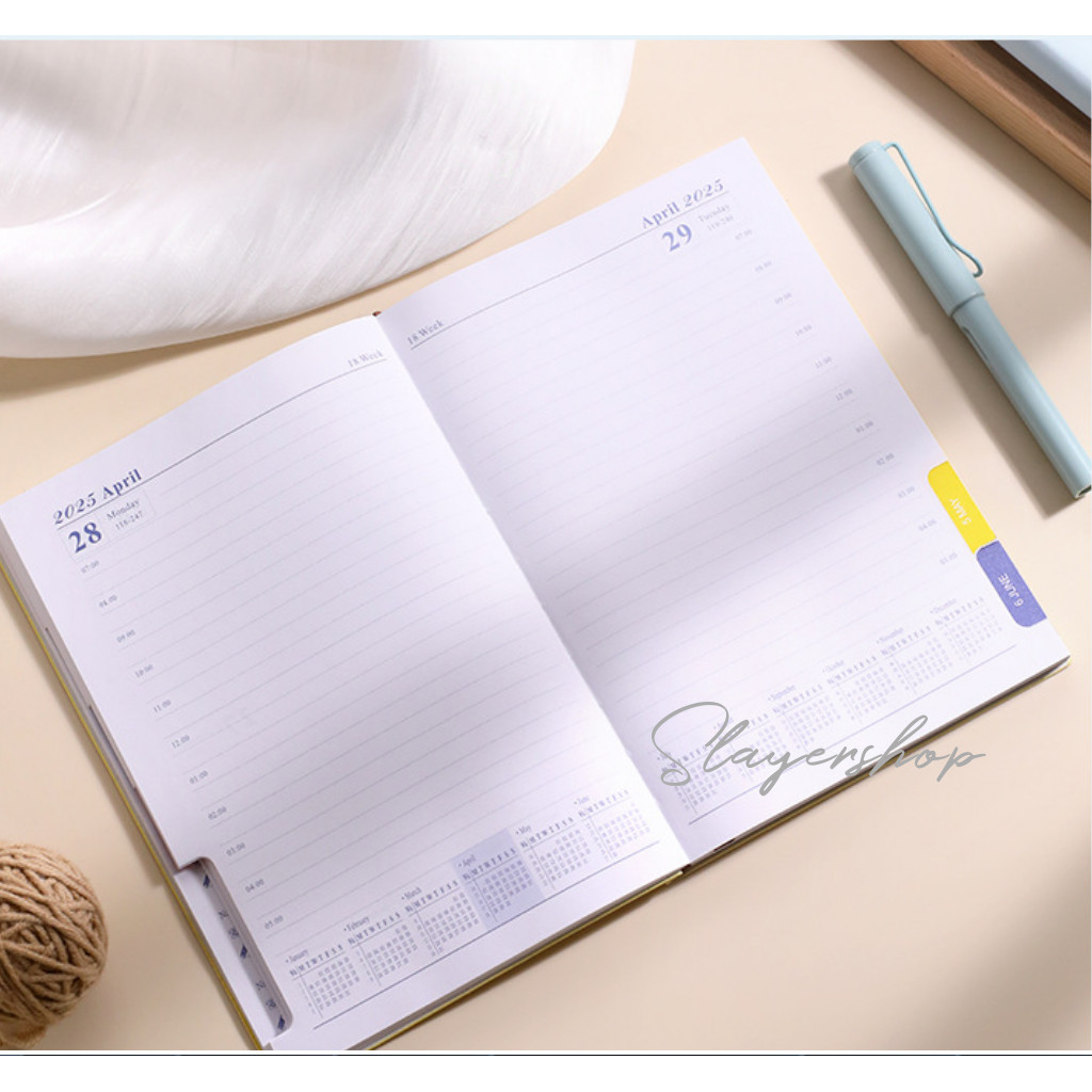 

RB Agenda Notebook daily 2025 Planner Notepad Diary Stationery schoolsupplies 100 gsm English
