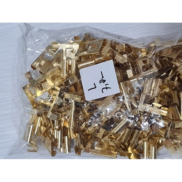 skun L 7.8mm gepeng female - skun jumbo kabel bengkok gold - cewe//skun L 7.8mm gepeng female - skun