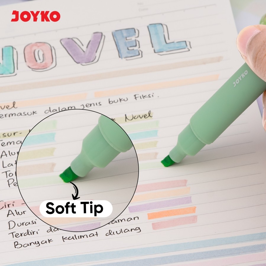 

Joyko Highlighter HL-98 Pastel Set Isi 4 / Spidol Penanda Murah Berkualitas