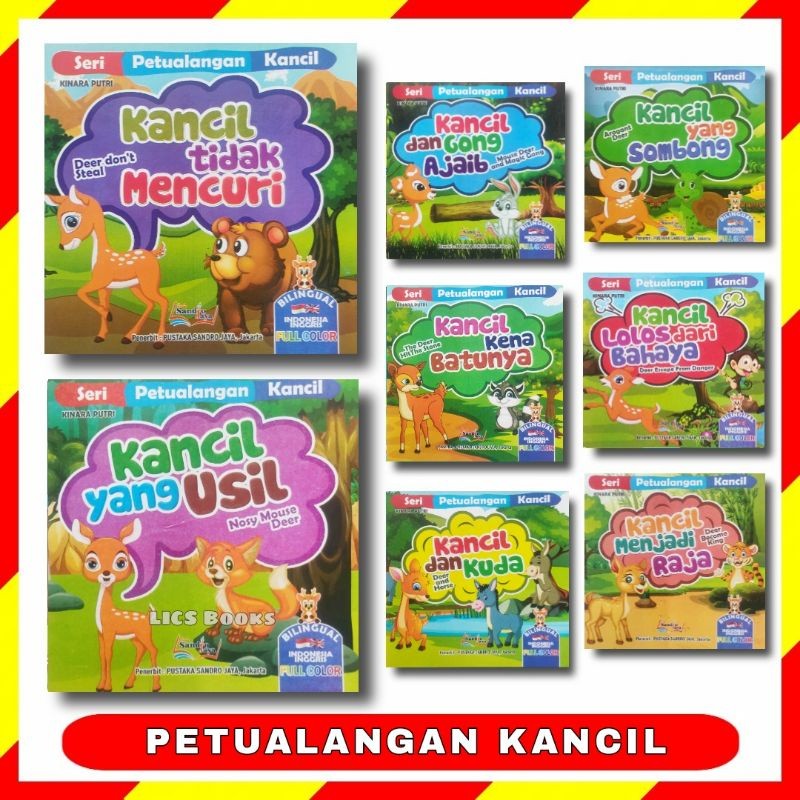 

Buku Cerita Anak Dua Bahasa Billingual Seri Petualangan Kancil