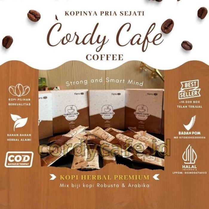 

Cordy Cafe Tiens Black Coffee Kopi Stamina Original 1 Box