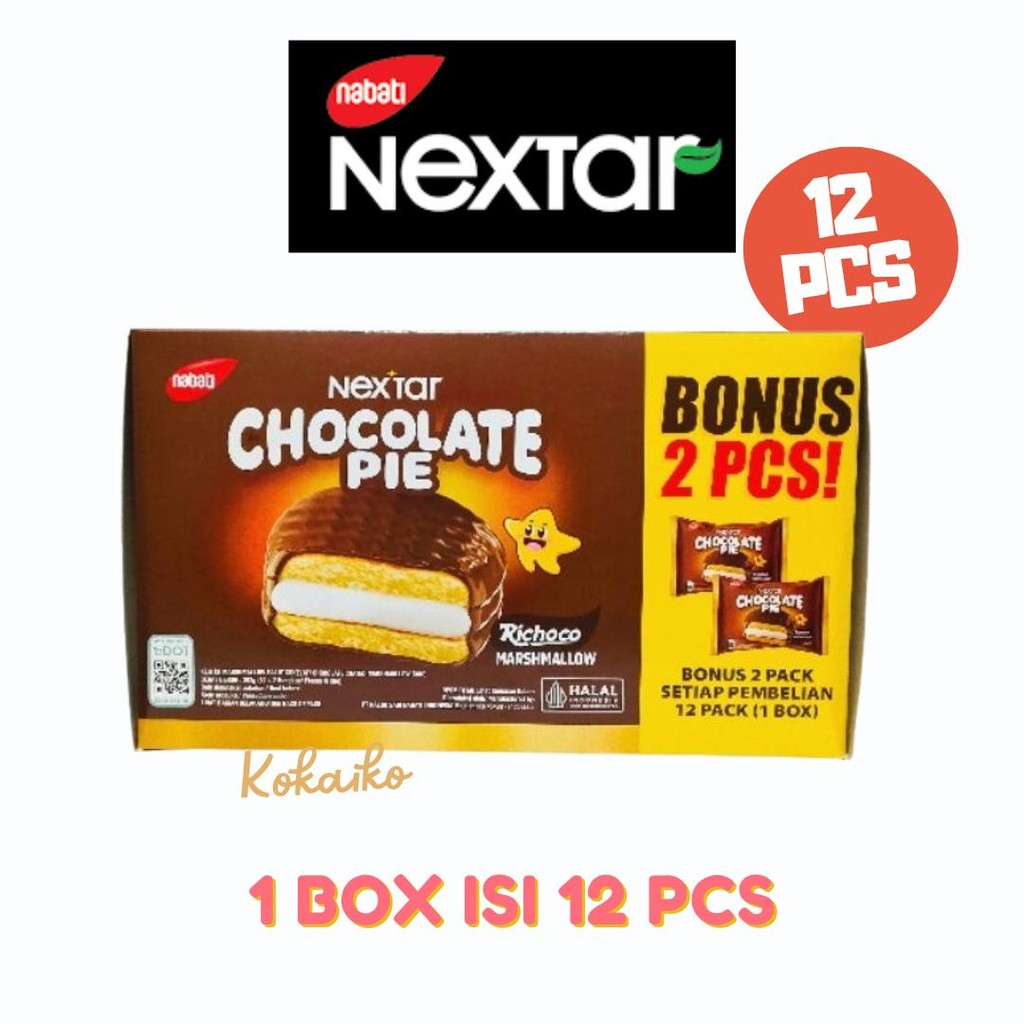 

Nabati Nextar Chocolate Pie 1 Box isi 12 pcs - Coklat Pie