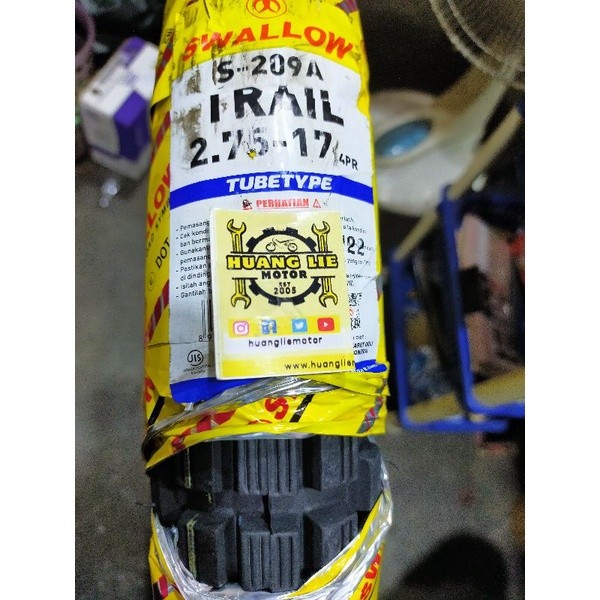 (READY COD)Ban Luar Swallow Trail 275-17 Ragi Pacul Ragi Petak Tahu S-209 Ring 17 Velg 17 2.75-17 Sw