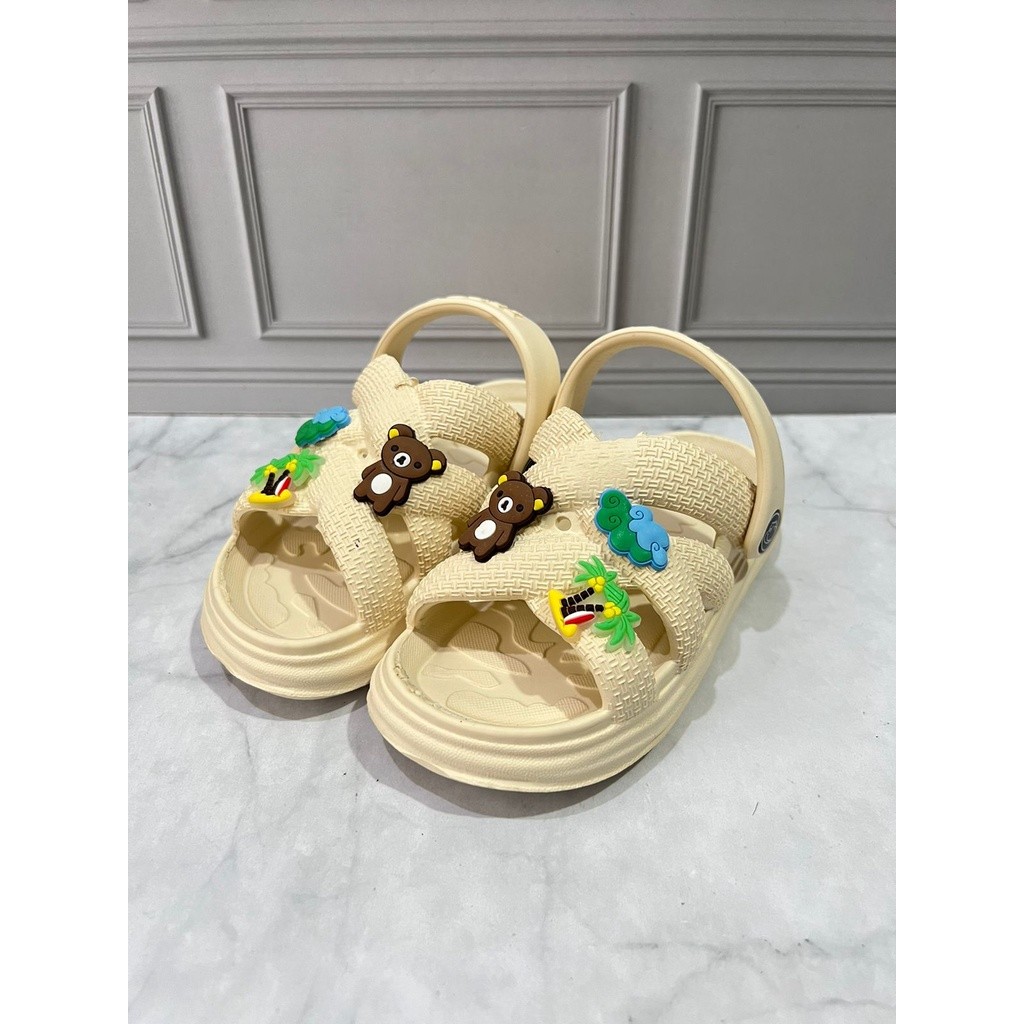 IR-300S Sandal Anak Selop Anak Perempuan Tali belakang Tempel Mainan Merek Irsoe Size 20-25