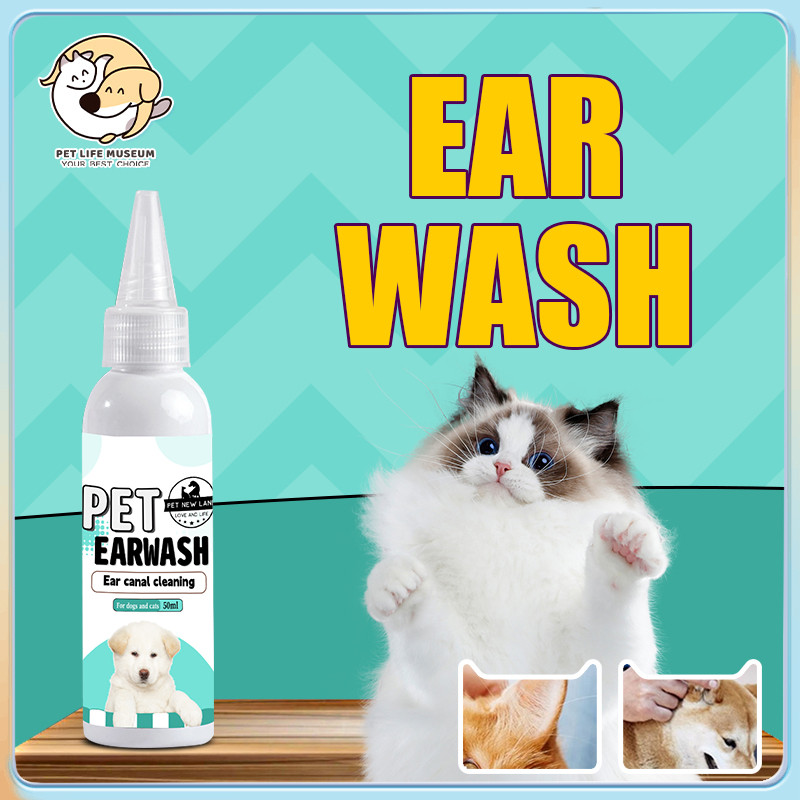 Cuci Telinga Hewan Peliharaan / Penghilang Tungau Telinga Kucing / Tetes Telinga Anjing Kucing 50ml