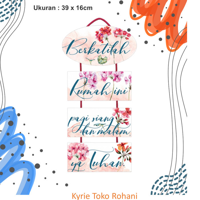 Hiasan Dinding Kayu Berkatilah Rumah Ini - Hiasan Dinding Kristen