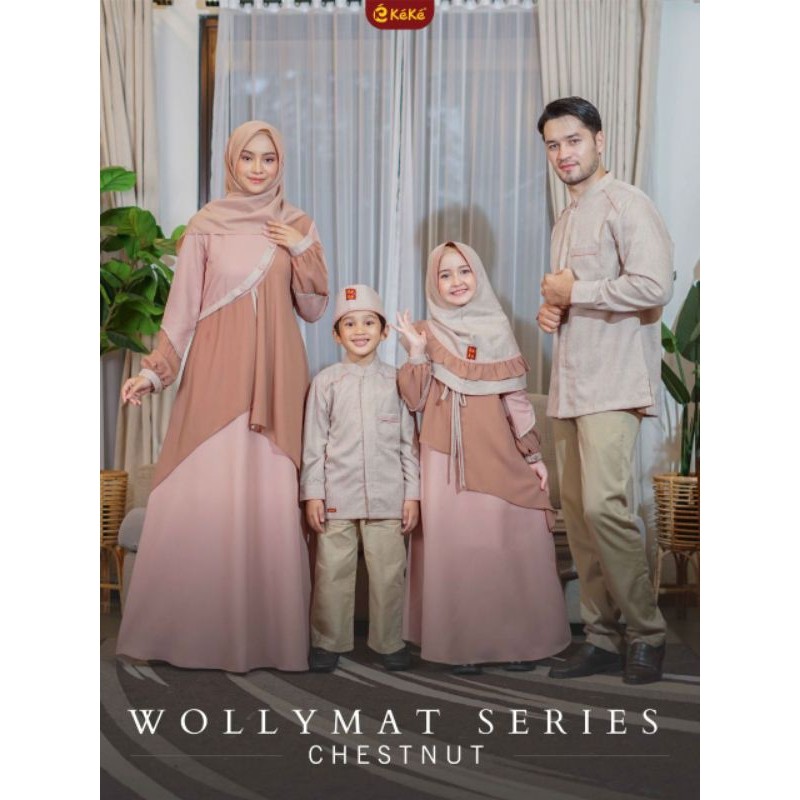 Baju Kembaran Keluarga, Gamis Ibu Ayah Dan Anak Fashion Muslim, SERIES CHESTNUT