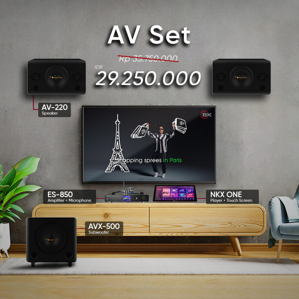 Paket Home Karaoke Nakamichi AV Set