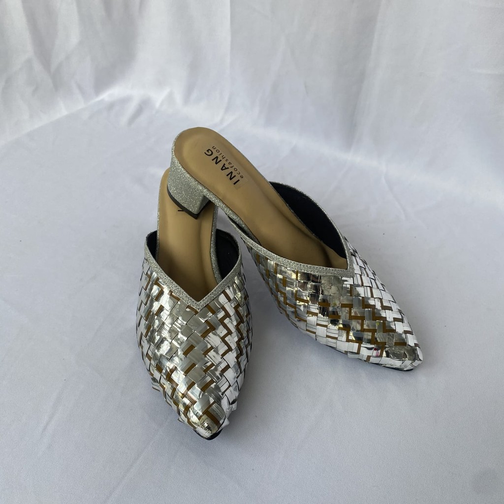 Chunky Heel Shoes 5cm Brown  - House Of Inang - Sepatu Hak Upcycle / Sepatu Daur Ulang Recycle