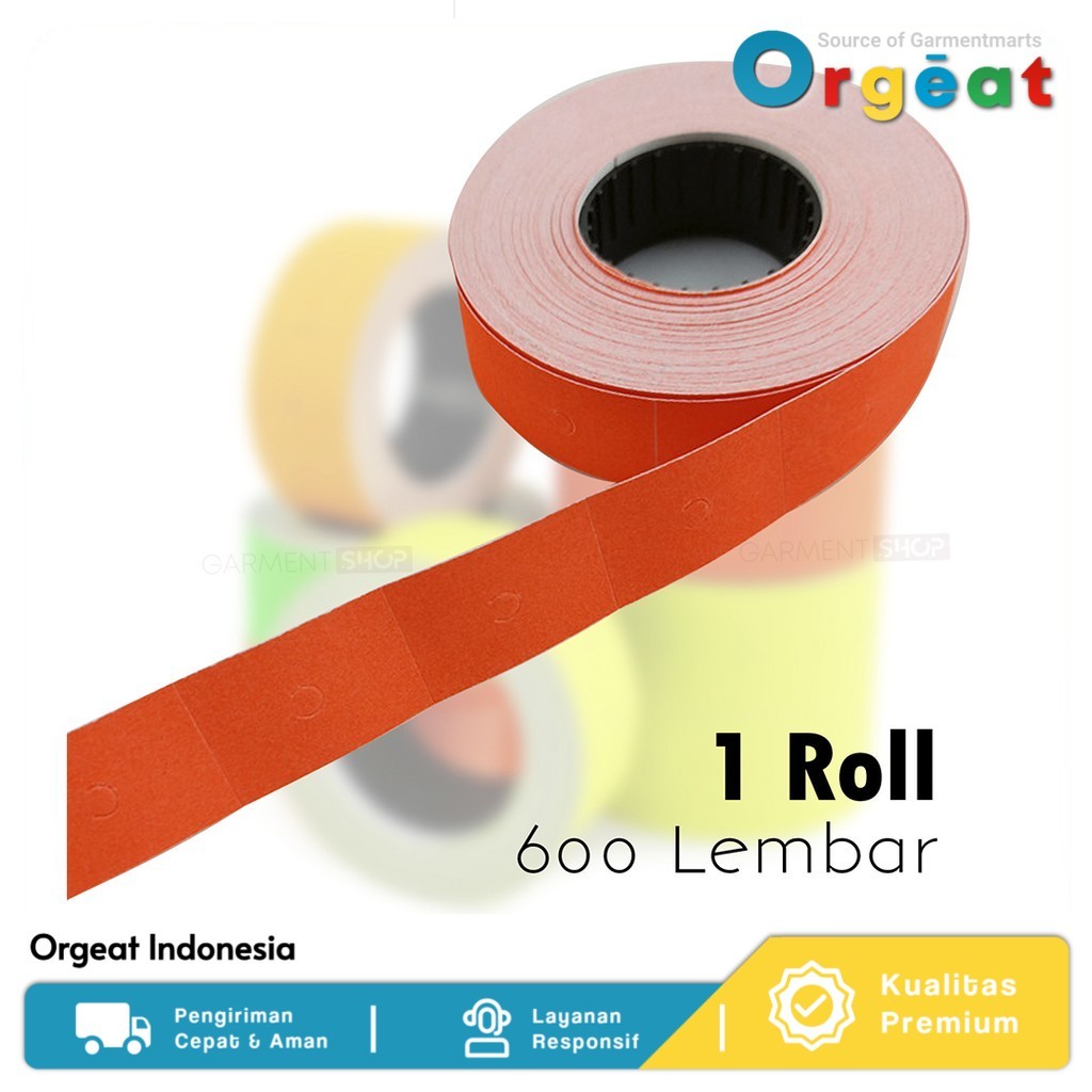 

ISI LABEL HARGA ALAT PRICE LABELLER REFILL REFIL 2 BARIS WARNA - WARNI Original Orgeat Indonesia