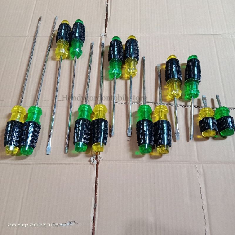 Tekiro Obeng Gagang Karet Plus Minus Cushion Grip Original Obeng tekiro satuan