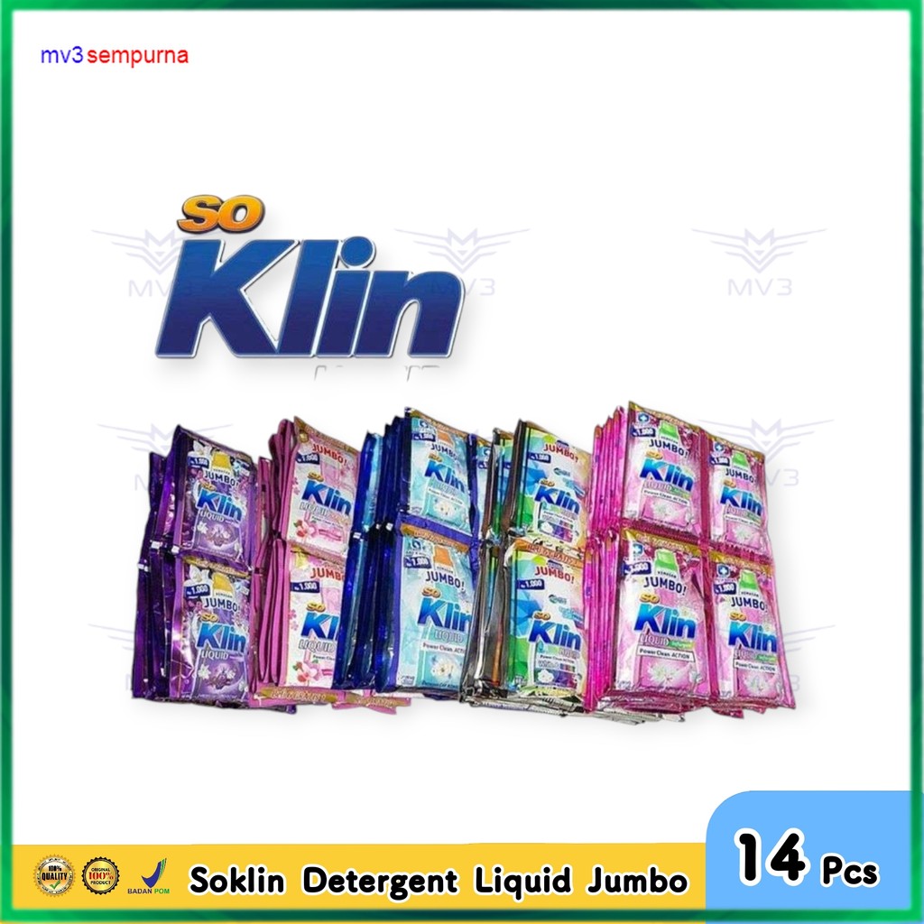 SOKLIN Liquid Sachet Jumbo 40-45 mL 14 Sachet | Soklin Renceng