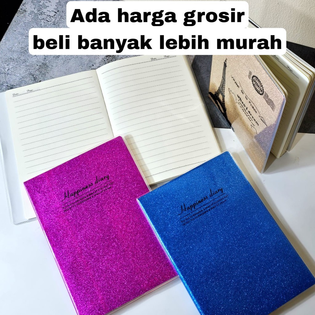 

MJ Buku Notes Glitter A5-60/Buku Catatan/Gliter/Note Book/Notebook