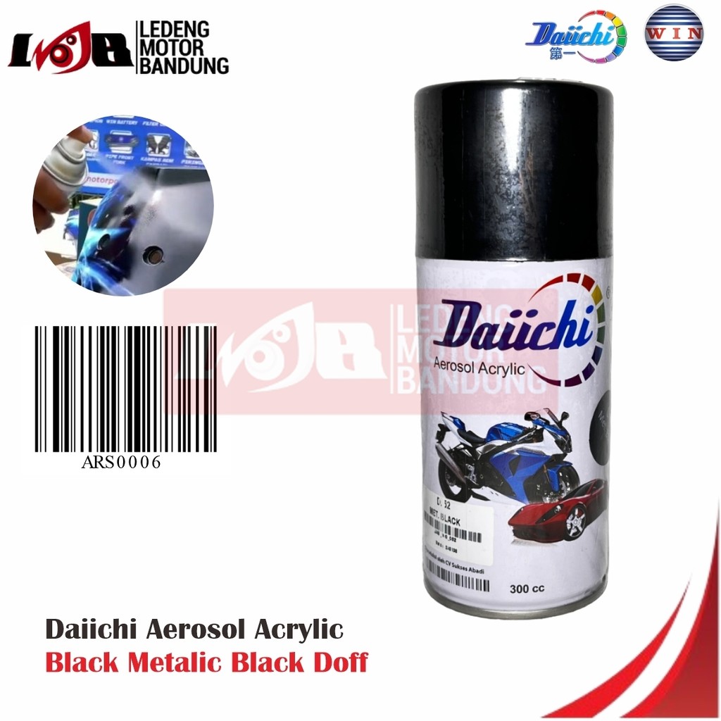 Daiichi Aerosol Acrylic Cat Semprot Akrilik Pylox Hitam Putih