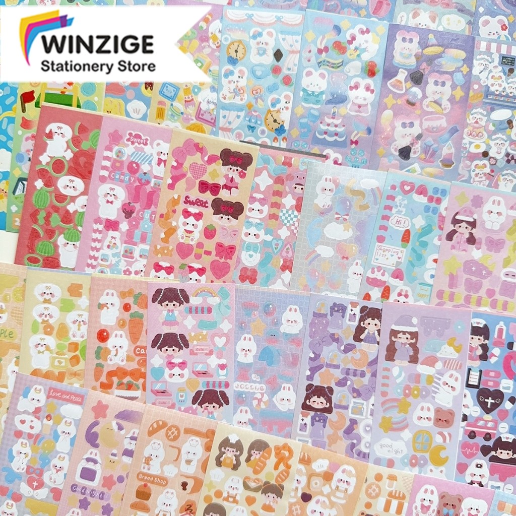 

Winzige 20Pcs Stiker lucu kartun photocard kpop decor sticker aesthetic buku jurnal stiker dekoratif alat tulis stationery