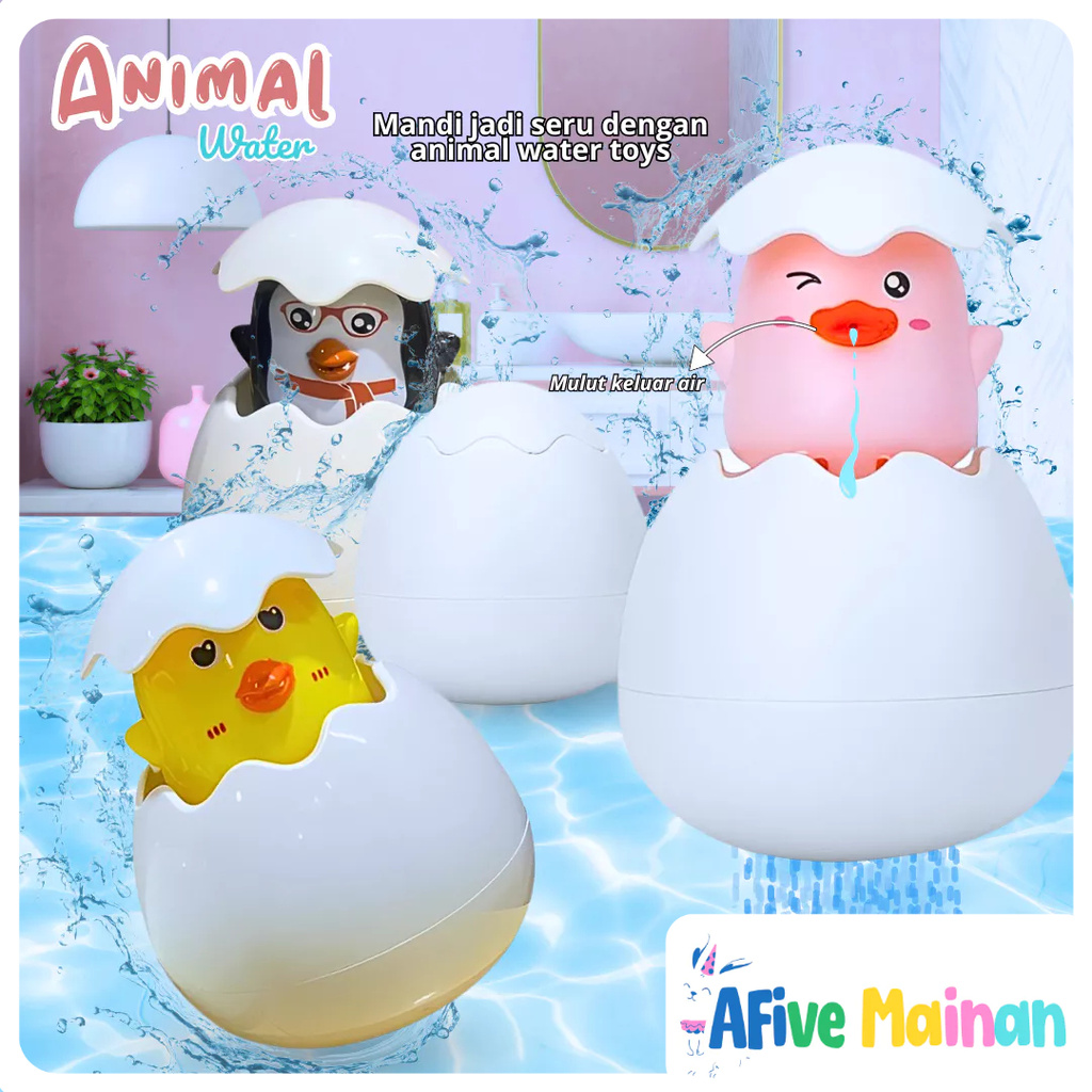 [AFive] Semprotan Air Sembur Telur Hewan Unik Besar Mainan Anak Laki Laki Interaktif Hadiah Ultah