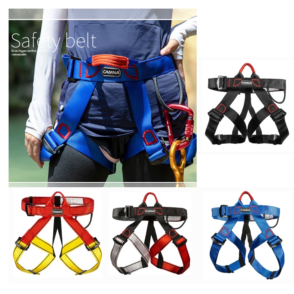 Half Body Climbing Harness Waist Safety Harness for Mountaineering Rock Climbing Rappelling Tree Cli