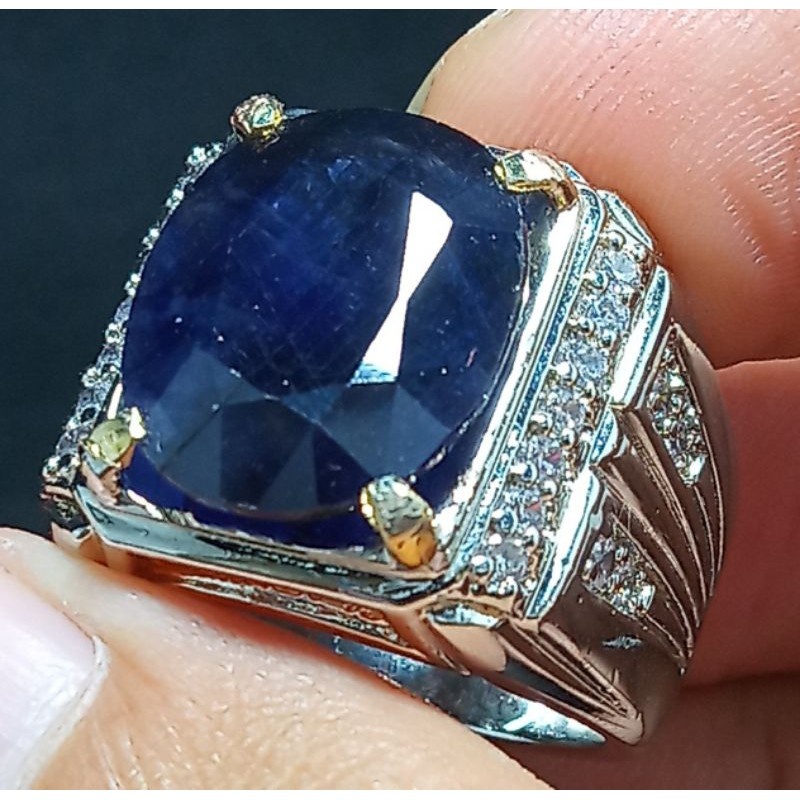 BATU BLUE SAFIR ASLI NATURAL SIAP PAKAI