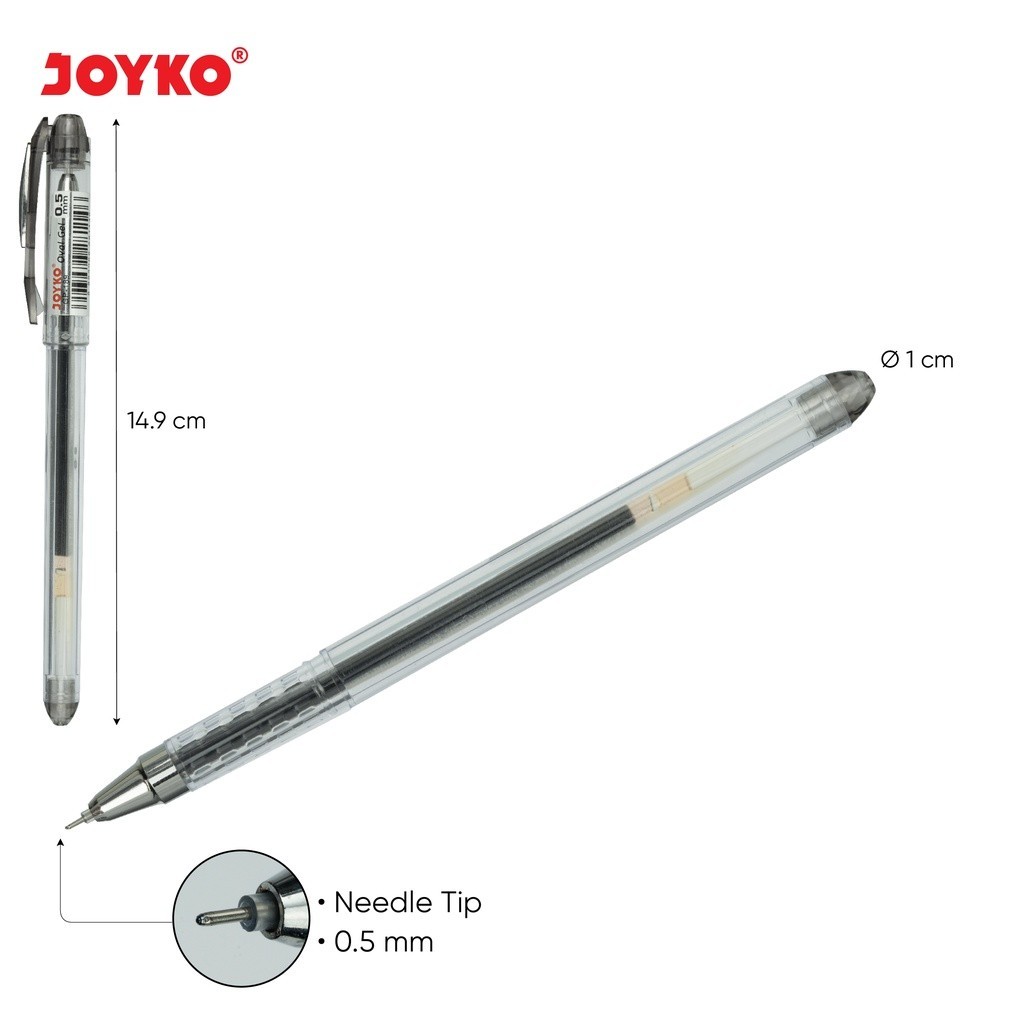 

[RP] Gel Pen Pulpen Pena Joyko GP-189 Oval Gel 0.5 mm