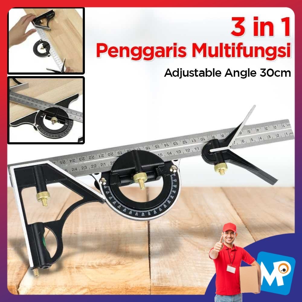

SILVERLINE Penggaris Multifungsi Adjustable Angle Ruler Set 30 cm - 991857