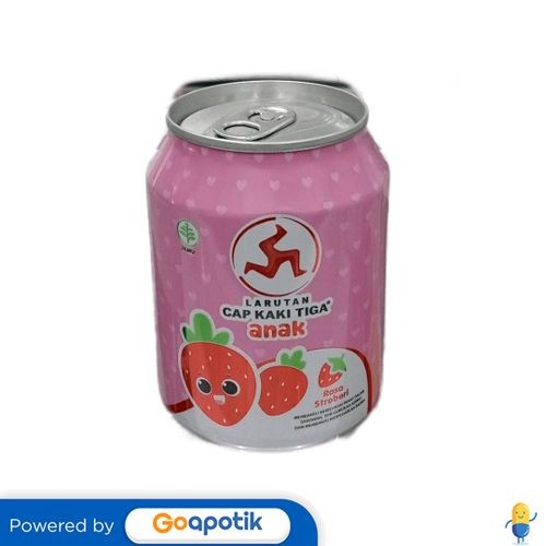 

Cap Kaki Tiga Larutan Penyegar Anak Rasa Strawberry 250 Ml Kaleng