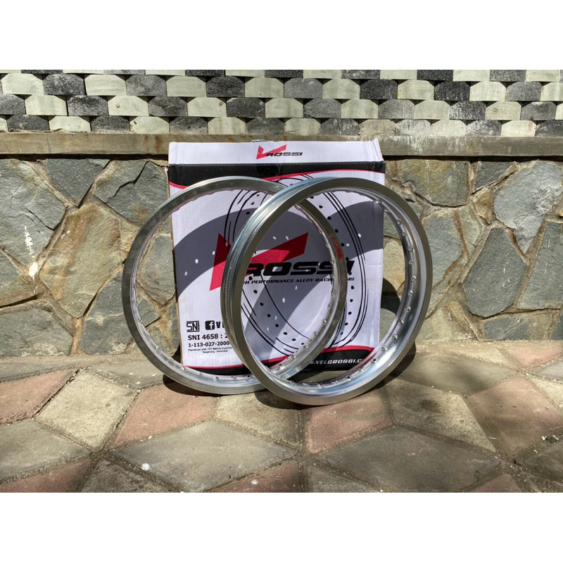 VELG ROSSI SILVER PELEK VROSSI PERAK RING 17 120 140 185 215 HARGA SATUAN XTRA LIVE