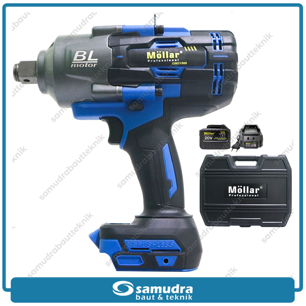 Cordless Impact Wrench MOLLAR CIW21500 Buka Baut Baterai 20V 1500 nm