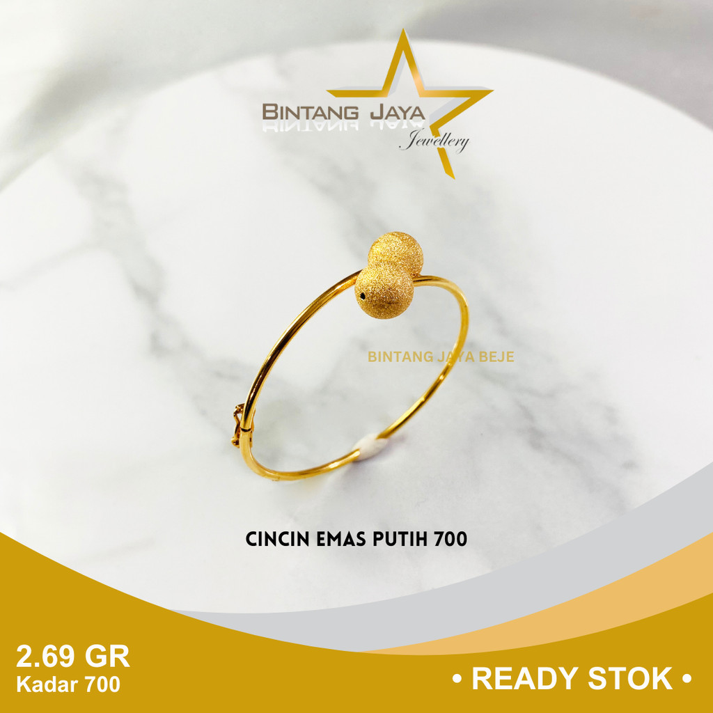 Gelang Emas Kadar 700 16K Berat 2.69 gr gram Model Bangle Boba Boxing Glg Tangan Perhiasan Mas Tua A
