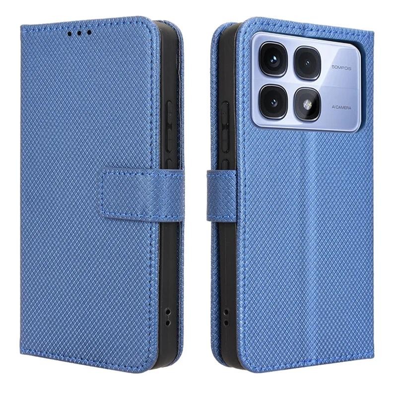 For Redmi K70 Ultra Diamond Pattern Luxury wallet Leather Strap For Redmi K70 Ultra Magnetic Case Ca