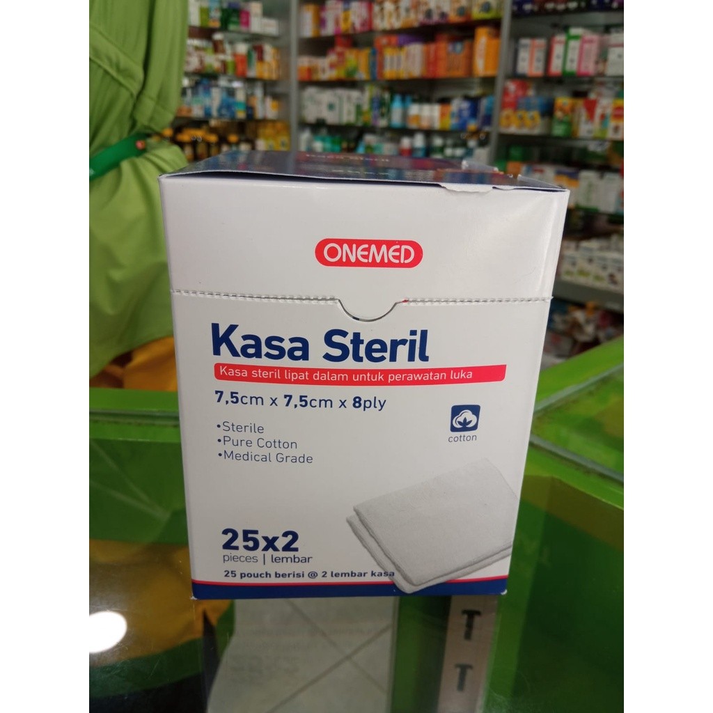 KASA STERILE / Kasa Sterile OneMed 7,5x7,5x8cm 1box 25x2lembar BP