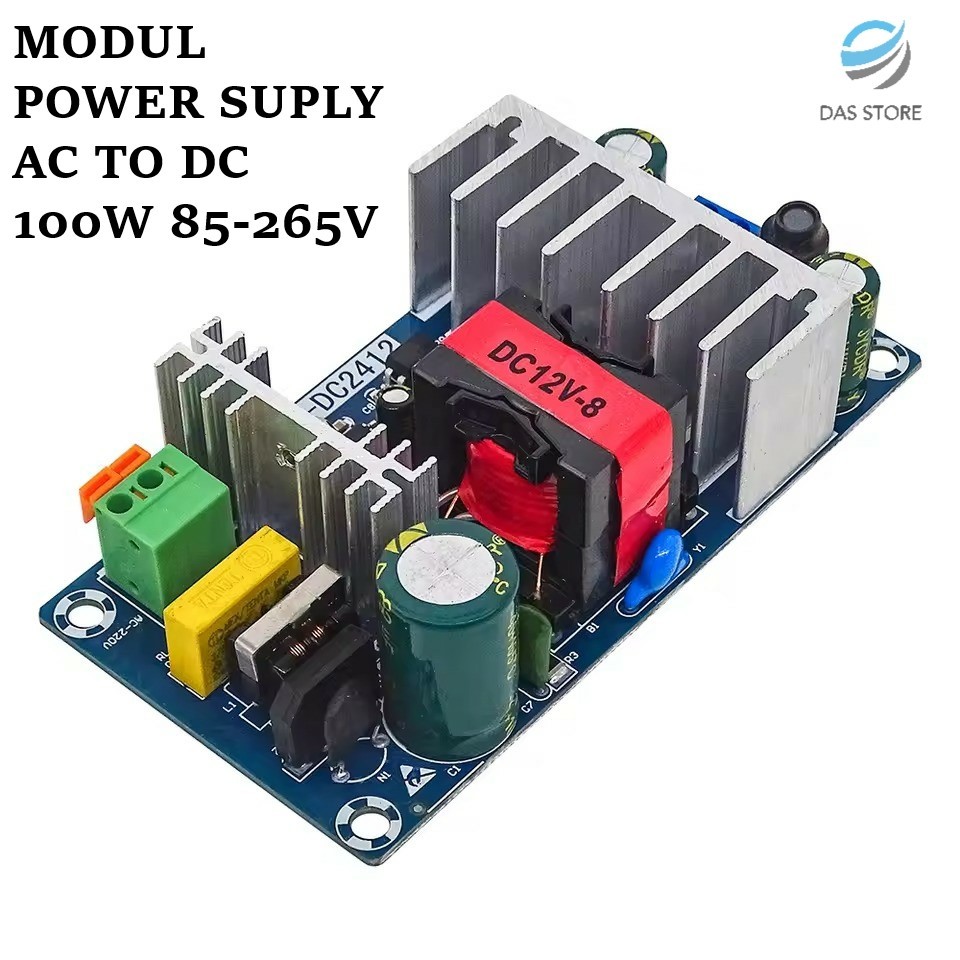 MODULE POWER SUPPLY SWITCHING AC TO DC 100W 85-265V AC TO 12VDC 8A low ripple