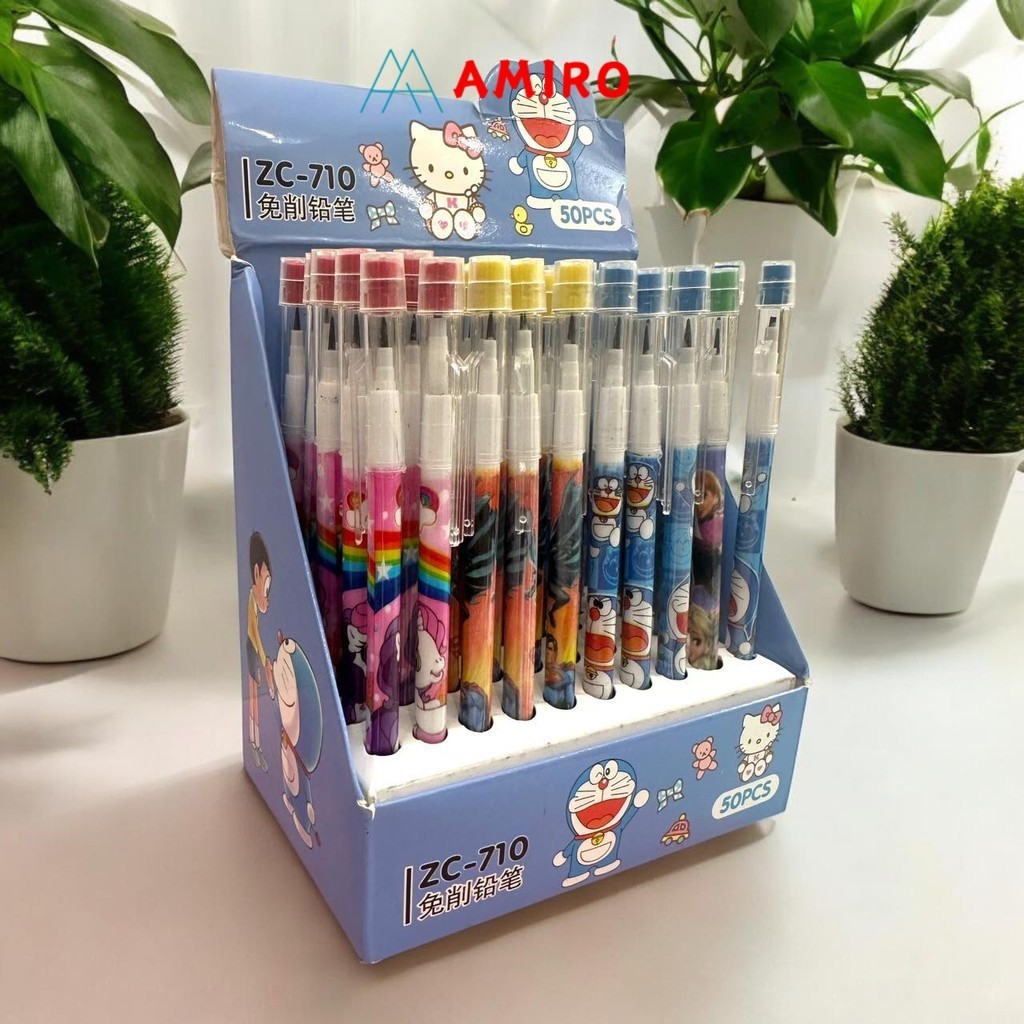 

JAMIN MURAH !!!(1xox=50pcs) pensil bensia isi ulang motif /pensil lantu susun cabut boneka harga per box(BISA LANGSUNG ORDER)